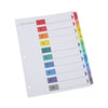 Universal Deluxe Table of Contents Dividers for Printers, 10-Tab, 1 to 10; Table Of Contents, 11 x 8.5, White, 6 Sets