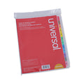 Universal Deluxe Table of Contents Dividers for Printers, 12-Tab, 1 to 12; Table Of Contents, 11 x 8.5, White, 6 Sets