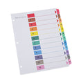 Universal Deluxe Table of Contents Dividers for Printers, 12-Tab, 1 to 12; Table Of Contents, 11 x 8.5, White, 6 Sets