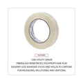 Universal 120# Utility Grade Filament Tape, 3" Core, 24 mm x 54.8 m, Clear