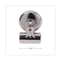 Universal Bulldog Magnetic Clips, Small, Nickel, 18/Pack