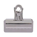 Universal Bulldog Clips, Jumbo, Nickel, 12/Pack