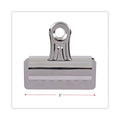 Universal Bulldog Clips, Jumbo, Nickel, 12/Pack