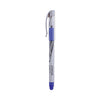 Universal Gel Pen, Stick, Medium 0.7 mm, Blue Ink, Silver/Blue Barrel, Dozen