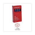 Universal Gel Pen, Stick, Medium 0.7 mm, Blue Ink, Silver/Blue Barrel, Dozen