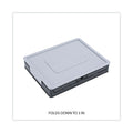 Universal Collapsible Crate, Letter/Legal Files, 17.25" x 14.25" x 10.5", Black/Gray, 2/Pack