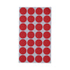 Universal Self-Adhesive Removable Color-Coding Labels, 0.75" dia, Red, 28/Sheet, 36 Sheets/Pack