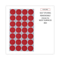 Universal Self-Adhesive Removable Color-Coding Labels, 0.75" dia, Red, 28/Sheet, 36 Sheets/Pack
