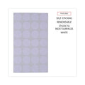 Universal Self-Adhesive Removable Color-Coding Labels, 0.75" dia, White, 28/Sheet, 36 Sheets/Pack