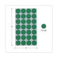 Universal Self-Adhesive Removable Color-Coding Labels, 0.75" dia, Green, 28/Sheet, 36 Sheets/Pack