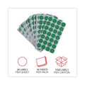 Universal Self-Adhesive Removable Color-Coding Labels, 0.75" dia, Green, 28/Sheet, 36 Sheets/Pack