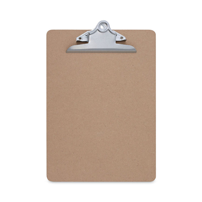 Universal Hardboard Clipboard, 1.25" Clip Capacity, Holds 8.5 x 11 Sheets, Brown, 3/Pack