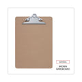 Universal Hardboard Clipboard, 1.25" Clip Capacity, Holds 8.5 x 11 Sheets, Brown, 3/Pack