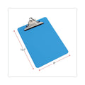 Universal Plastic Clipboard with High Capacity Clip, 1.25" Clip Capacity, Holds 8.5 x 11 Sheets, Translucent Blue