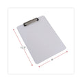 Universal Plastic Clipboard with Low Profile Clip, 0.5" Clip Capacity, Holds 8.5 x 11 Sheets, Clear