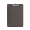 Universal Plastic Clipboard with Low Profile Clip, 0.5" Clip Capacity, Holds 8.5 x 11 Sheets, Translucent Black