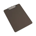 Universal Plastic Clipboard with Low Profile Clip, 0.5" Clip Capacity, Holds 8.5 x 11 Sheets, Translucent Black