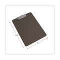 Universal Plastic Clipboard with Low Profile Clip, 0.5" Clip Capacity, Holds 8.5 x 11 Sheets, Translucent Black