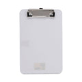 Universal Plastic Clipboard with Low Profile Clip, 0.5" Clip Capacity, Holds 5 x 8 Sheets, Clear