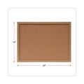 Universal Cork Board with Oak Style Frame, 24 x 18, Natural, Oak-Finished Frame
