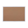 Universal Bulletin Board, Natural Cork, 36 x 24, Satin-Finished Aluminum Frame