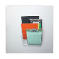 Universal Wall Files, 3 Sections, Letter Size, 13" x 4" x 14", Clear, 3/Set
