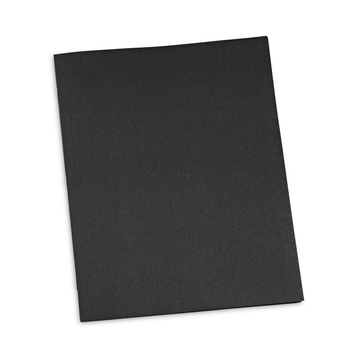 Universal Two-Pocket Portfolios with Tang Fasteners, 0.5" Capacity, 11 x 8.5, Black, 25/Box