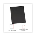 Universal Two-Pocket Portfolios with Tang Fasteners, 0.5" Capacity, 11 x 8.5, Black, 25/Box