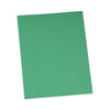 Universal Two-Pocket Portfolios with Tang Fasteners, 0.5" Capacity, 11 x 8.5, Green, 25/Box