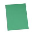 Universal Two-Pocket Portfolios with Tang Fasteners, 0.5" Capacity, 11 x 8.5, Green, 25/Box