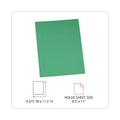 Universal Two-Pocket Portfolios with Tang Fasteners, 0.5" Capacity, 11 x 8.5, Green, 25/Box