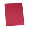 Universal Two-Pocket Portfolios with Tang Fasteners, 0.5" Capacity, 11 x 8.5, Red, 25/Box