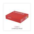 Universal Two-Pocket Portfolios with Tang Fasteners, 0.5" Capacity, 11 x 8.5, Red, 25/Box