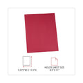 Universal Two-Pocket Portfolios with Tang Fasteners, 0.5" Capacity, 11 x 8.5, Red, 25/Box