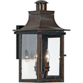 Quoizel CM8410 Chalmers 2 Light 21 Tall Outdoor Wall Sconce with Clear Glass by Vanessa Jane