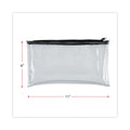 Universal Zippered Wallets/Cases, Leatherette PU, 11 x 6, Clear/Black, 2/Pack