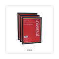 Universal All Purpose Document Frame, 8.5 x 11 Insert, Black/Gold, 3/Pack