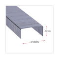 Universal Standard Chisel Point Staples, 0.25" Leg, 0.5" Crown, Steel, 5,000/Box, 5 Boxes/Pack, 25,000/Pack