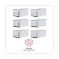 Universal Economy Storage Drawer Files, Letter Files, White, 6/Carton