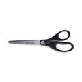 Universal Stainless Steel Office Scissors, Pointed Tip, 7" Long, 3" Cut Length, Black Straight Handle