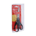Universal Stainless Steel Office Scissors, 8" Long, 3.75" Cut Length, Black Straight Handle
