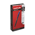 uniball 307 Gel Pen, Retractable, Micro 0.5 mm, Blue Ink, Black Barrel, Dozen