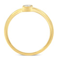 14K Yellow Gold Plated .925 Sterling Silver Miracle Set Diamond Ring (1/20 Cttw, J-K Color, I1-I2 Clarity) - Size 6 by Bids.com