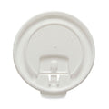 Dart Lift Back and Lock Tab Cup Lids for Foam Cups, Fits 8 oz Cups, White, 2,000/Carton