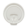 Dart Lift Back and Lock Tab Cup Lids for Foam Cups, Fits 8 oz Trophy Cups, White, 100/Pack