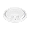 Dart Lift Back and Lock Tab Cup Lids, Fits 8 oz Cups, White, 100/Sleeve, 10 Sleeves/Carton