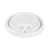 Dart Lift Back and Lock Tab Cup Lids, Fits 10 oz Cups, White, 100/Sleeve, 10 Sleeves/Carton