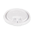 Dart Lift Back and Lock Tab Cup Lids, Fits 10 oz Cups, White, 100/Sleeve, 10 Sleeves/Carton