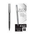 Pilot Razor Point II Super Fine Line Porous Point Pen, Stick, Extra-Fine 0.2 mm, Black Ink, Black Barrel, Dozen