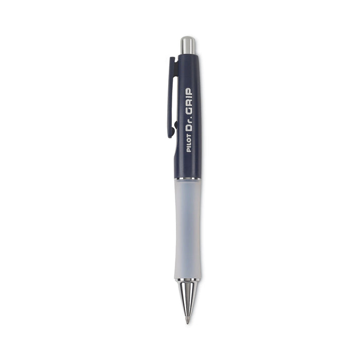 Pilot Dr. Grip Ballpoint Pen, Retractable, Medium 1 mm, Blue Ink, Navy Barrel